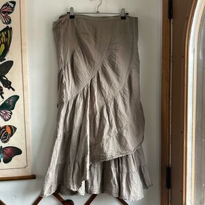 Cottonflower Clothing Tan Wrap Skirt